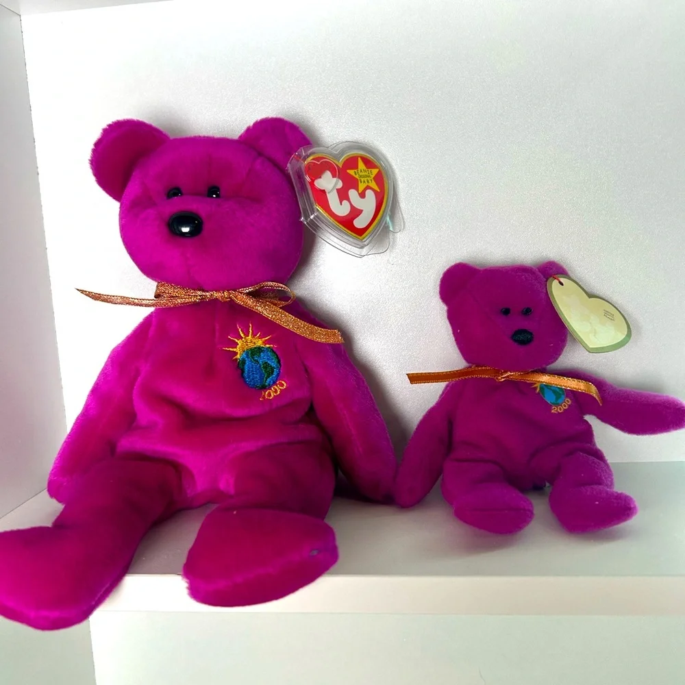 TY Beanie Baby Millennium Bear & TY Teenie Baby Millennium - Picture 1 of 10